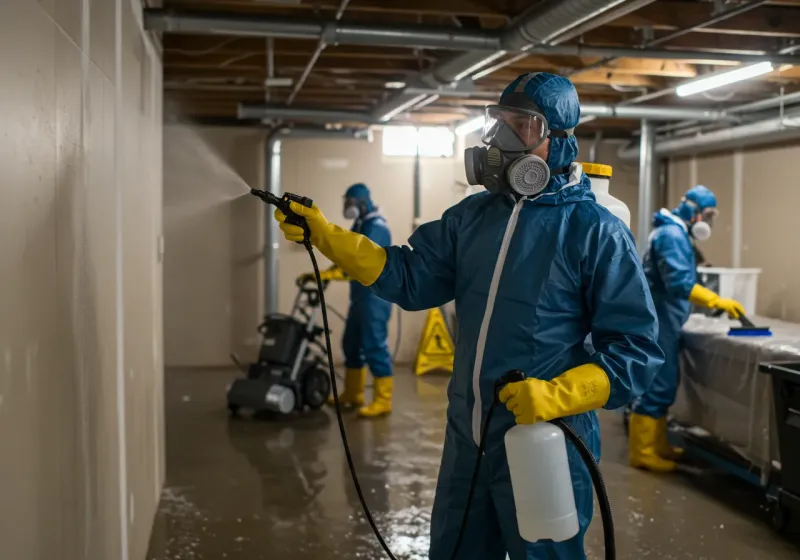 Basement Sanitization and Antimicrobial Treatment process in Sandia Knolls, NM