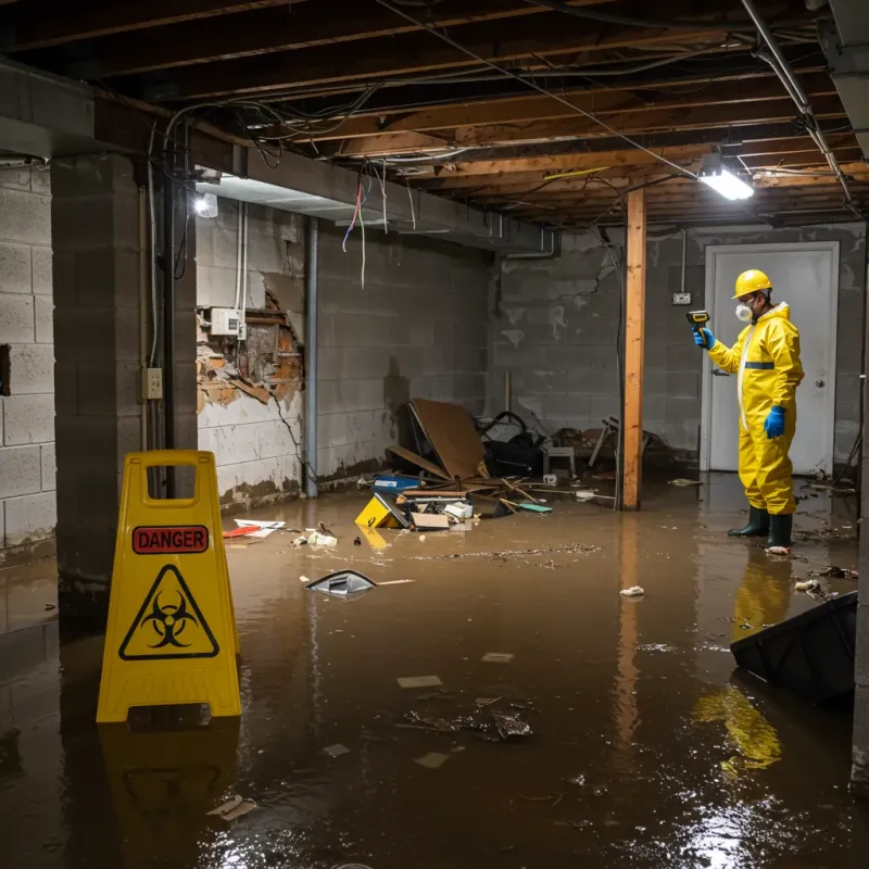 Flooded Basement Electrical Hazard in Sandia Knolls, NM Property