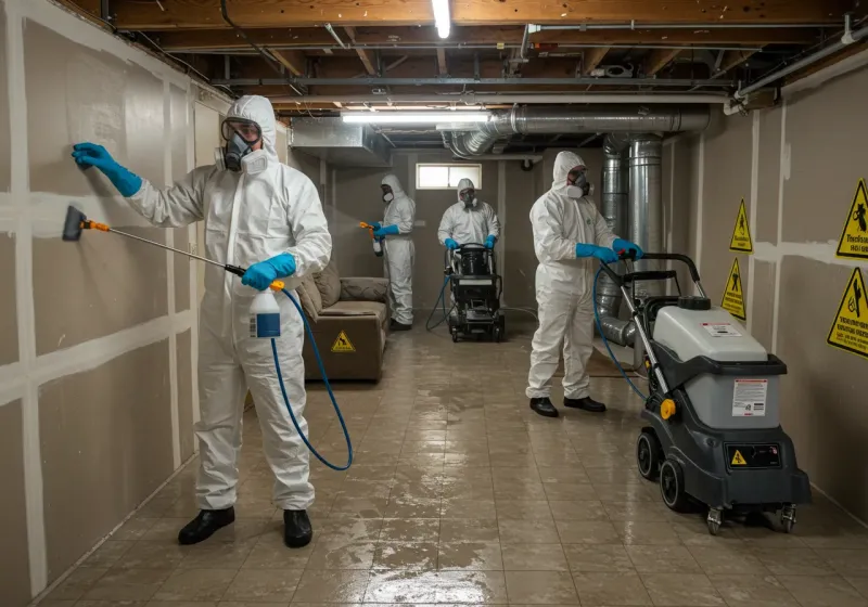 Basement Moisture Removal and Structural Drying process in Sandia Knolls, NM